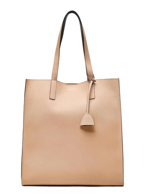 COCCINELLE EASY SHOPPING Tote bag in grained leather toasted/bark - Women’s Bags