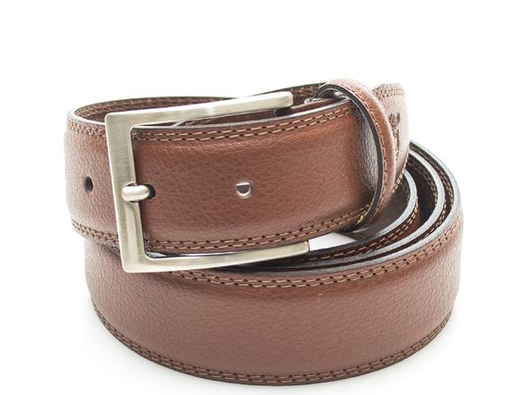 TIMBERLAND belt CLASSIC, in hammered leather COGNAC - Belts
