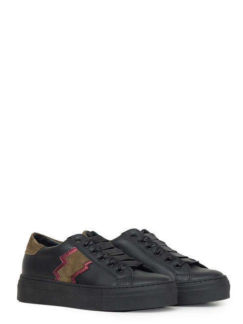 ANNA VIRGILI GIULIA FULMINE Leather sneakers multi green - Women’s shoes
