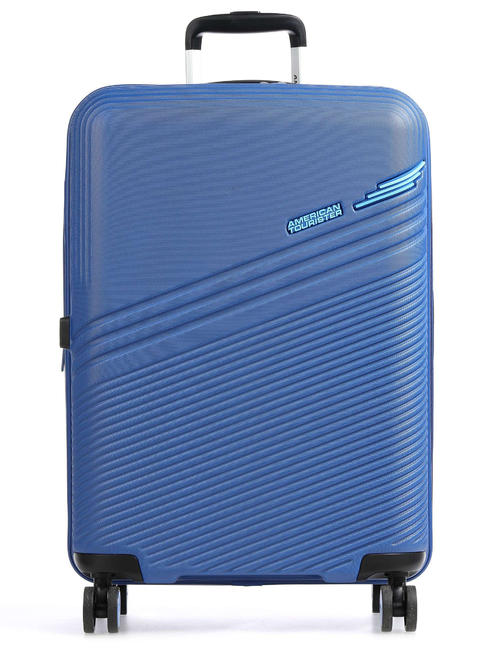 AMERICAN TOURISTER TRIPLE TRACE Large trolley, expandable navy / blue - Rigid Trolley Cases