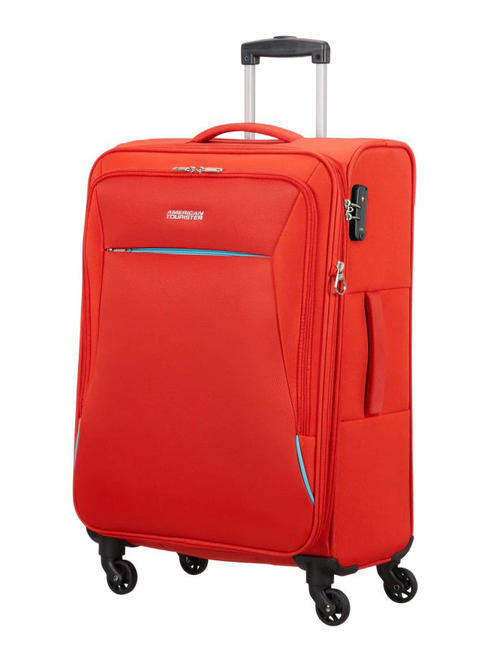 AMERICAN TOURISTER RALLY  Medium trolley, expandable lava / red - Semi-rigid Trolley Cases