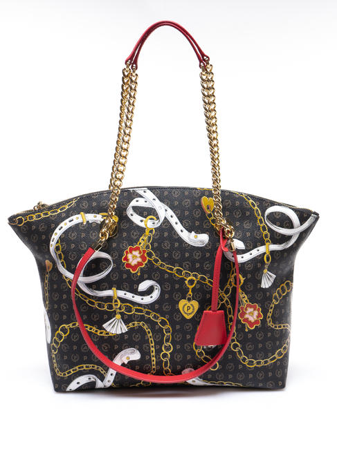 POLLINI HERITAGE PREPPY CLUB Shoulder shopper Black - Women&rsquo;s Bags