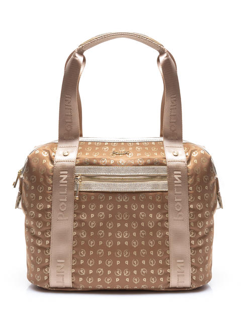 POLLINI HERITAGE SOFT  handbag heritage soft nylon bag brown / gold - Women’s Bags