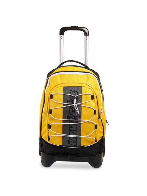 INVICTA NEW PLUG Logo Mesh Backpack with Trolley saffroran - Backpack trolleys