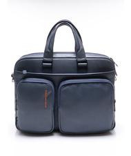 PIQUADRO CAMPIONARIO - USIE 14 "PC / iPad&reg;Air-iPad Pro 9.7 / iPad 11" fixed briefcase blue - Work Briefcases - 1