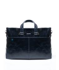 PIQUADRO CAMPIONARIO - BLUE SQUARE 15.6 "PC / I-PAD / I-PAD Air fixed briefcase blue - Work Briefcases - 1