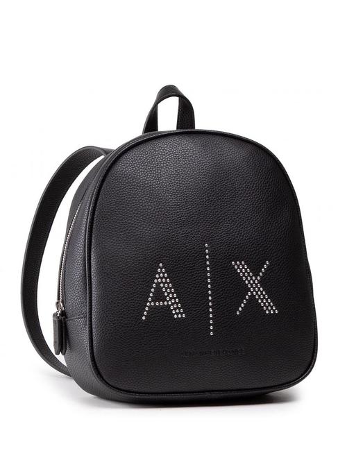 ARMANI EXCHANGE logo frontale borchie zaino Backpack Black - Women’s Bags