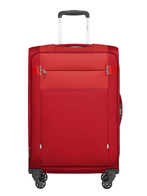 SAMSONITE trolley CITYBEAT, ultralight hand luggage, expandable RED - Semi-rigid Trolley Cases