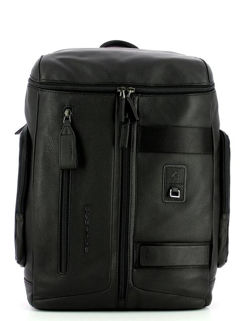 PIQUADRO DIONISIO 14.1 "laptop backpack in leather Black - Laptop backpacks