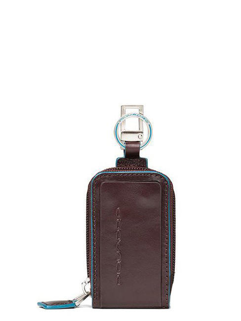 PIQUADRO BLUE SQUARE Address holder in leather MAHOGANY - Travel Accessories