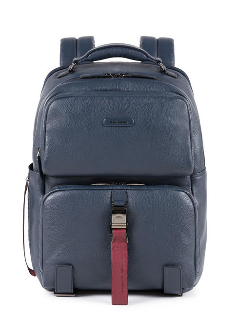 PIQUADRO MODUS RESTYLING 15.6 "laptop backpack in leather blue - Laptop backpacks