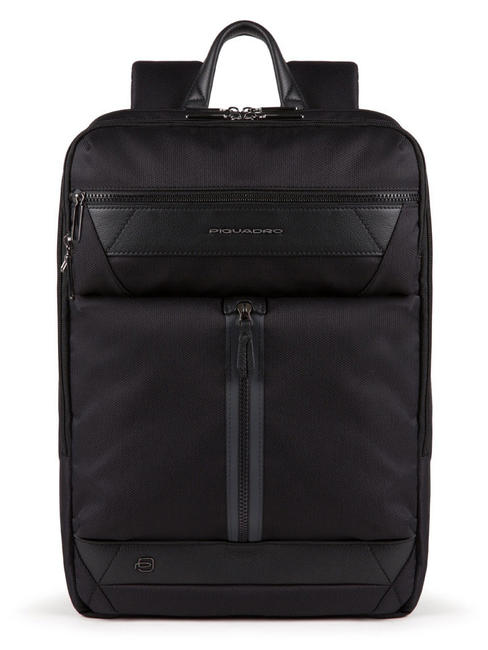 PIQUADRO TRAKAI Expandable fastcheck backpack, 15.6 "pc holder Black - Laptop backpacks