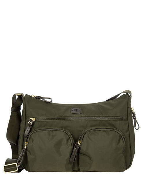 BRIC’S X-BAG Shoulder bag, expandable olive / dark brown - Women’s Bags
