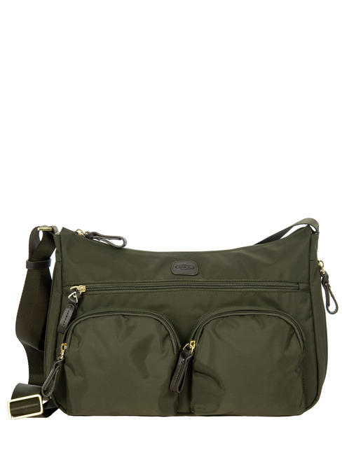 BRIC’S X-BAG Shoulder bag, expandable olive / dark brown - Women’s Bags