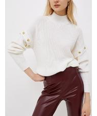 LIUJO   High neck sweater with studs - Women's Sweaters