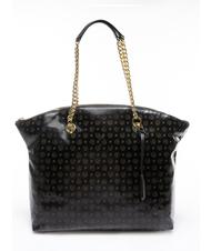 POLLINI HERITAGE  Shoulder bag in vitrified canvas and leather - Women&rsquo;s Bags