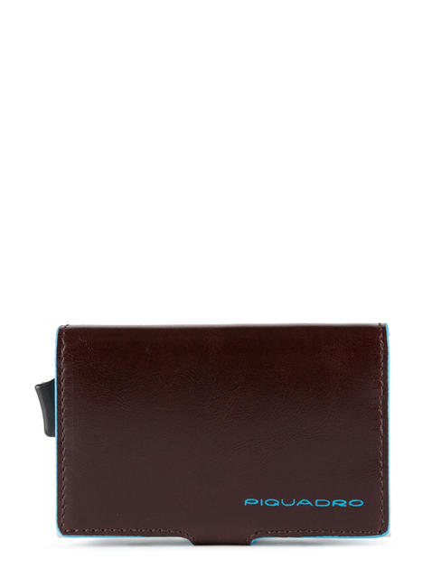 PIQUADRO BLUE SQUARE Card holder MAHOGANY - Men’s Wallets