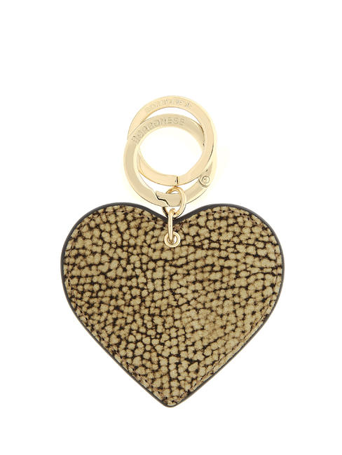 BORBONESE HEART Heart keychain op / natur - Key holders