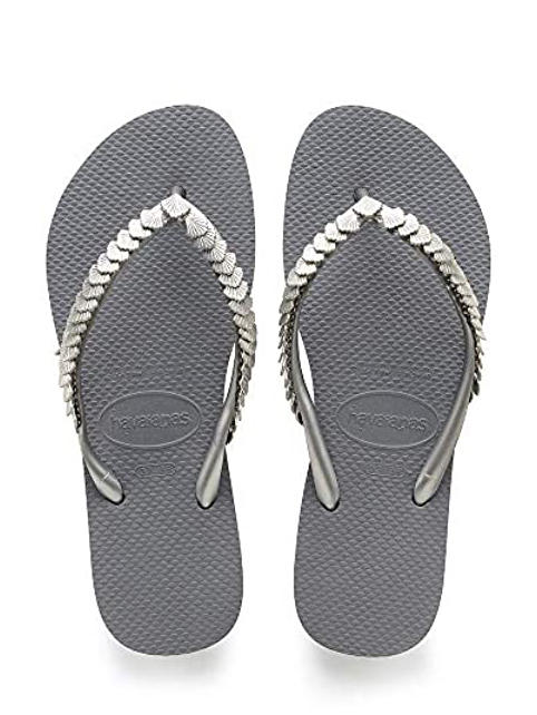 HAVAIANAS SLIM SHELL MESH Flip flops steel / gray - Women’s shoes