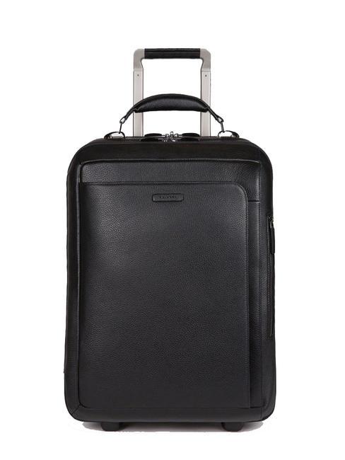 PIQUADRO MODUS SPECIAL Leather hand luggage trolley Black - Hand luggage