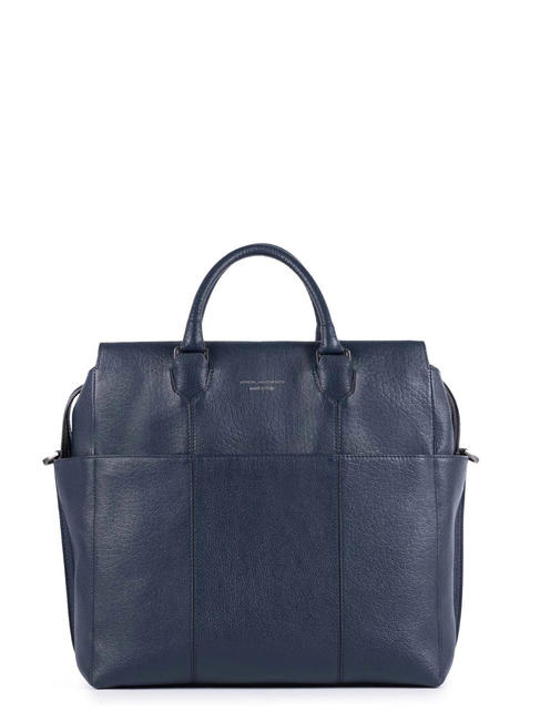 PIQUADRO IMHO 12.5 "notebook briefcase, in leather blue - Work Briefcases