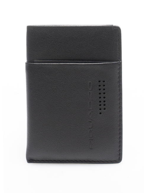 PIQUADRO URBAN Credit card holder in leather Black - Men’s Wallets