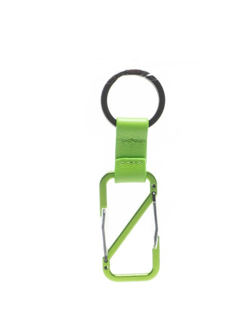 PIQUADRO EMPIRE Keychain with double carabiner GREEN - Key holders