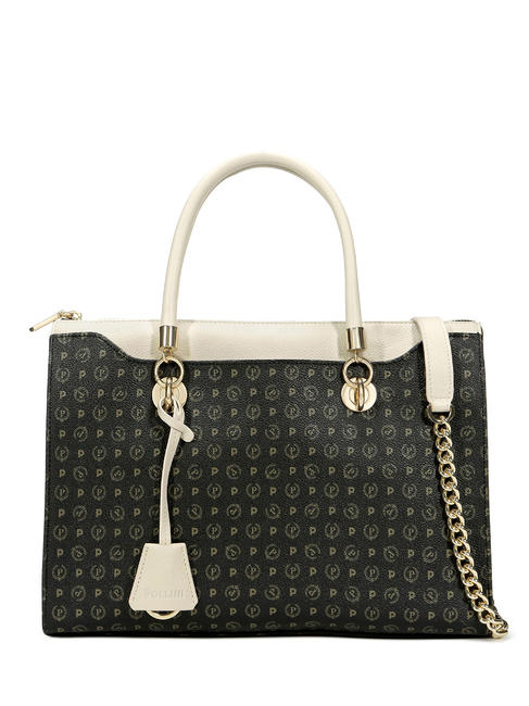 POLLINI Heritage Classic Shoulder shopper, with shoulder strap Black / Ivory - Women&rsquo;s Bags