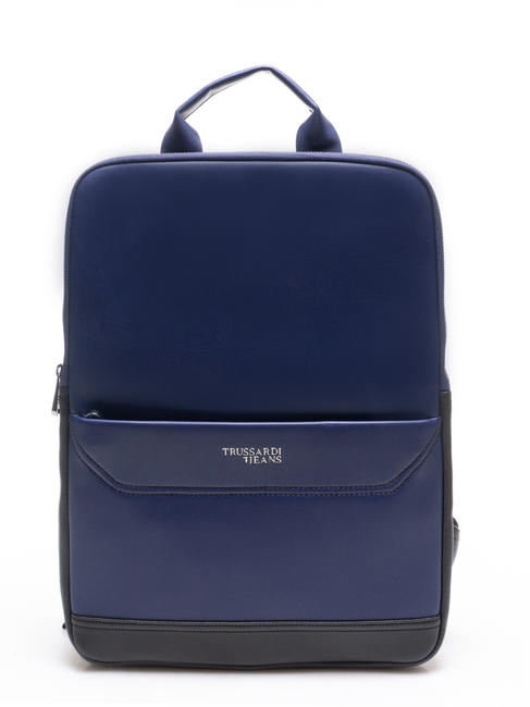 TRUSSARDI BUSINESS 12 "tablet backpack Black blue - Laptop backpacks