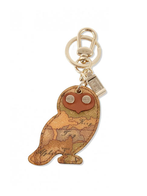 ALVIERO MARTINI PRIMA CLASSE GEO CLASSIC Owl keychain NATURAL - Key holders