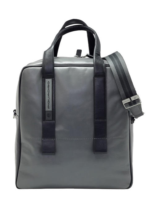 PIQUADRO FEBO Leather briefcase for pc 13 " GREY - Work Briefcases