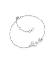 AMEN LOVE Bracelet in rhodium silver and white zircons rhodium - Bracelets - 1