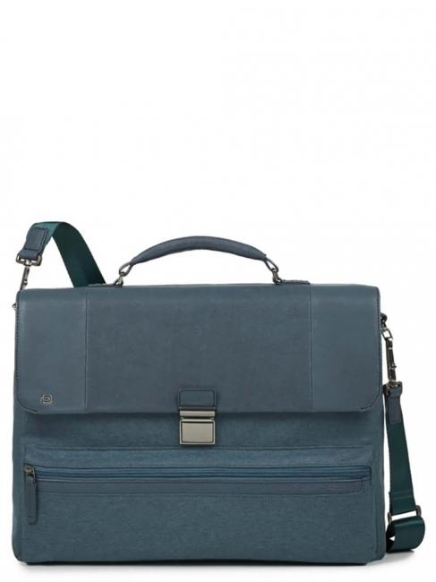 PIQUADRO YUKON 14 "laptop briefcase blue - Work Briefcases
