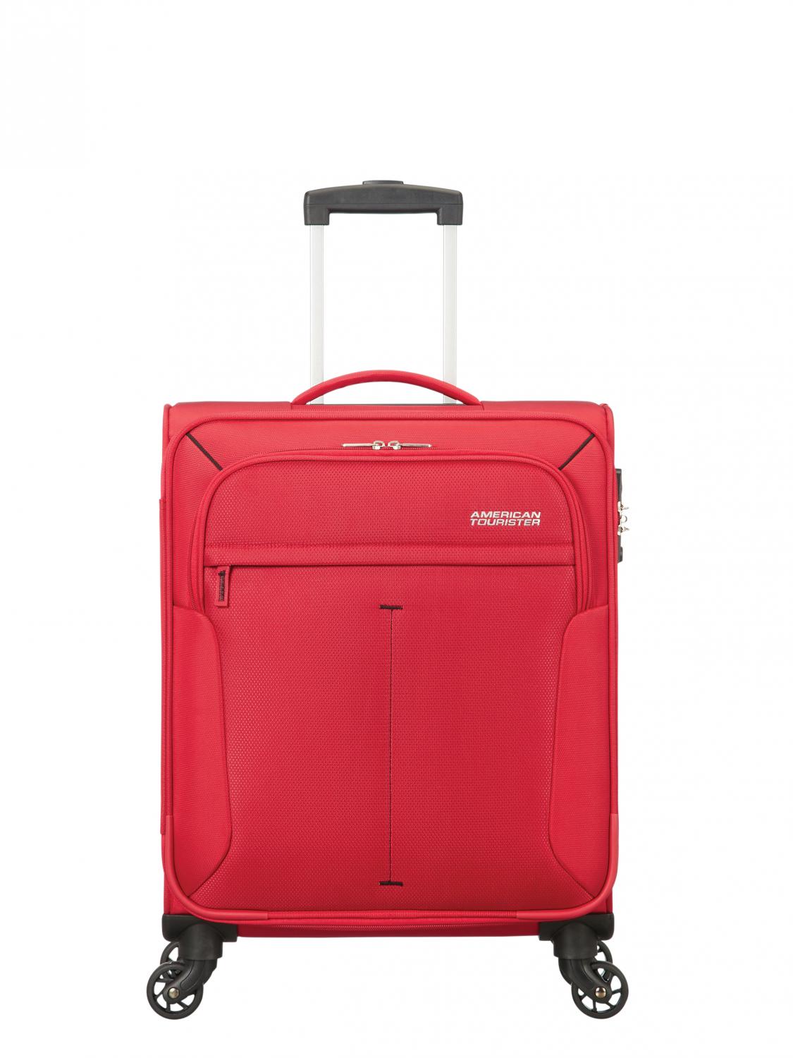 American Tourister Smartfly 19In SemiRigid Hand Luggage Trolley Red