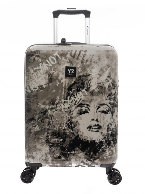 YNOT PRINT CASE Hand luggage trolley hollywood black - Hand luggage