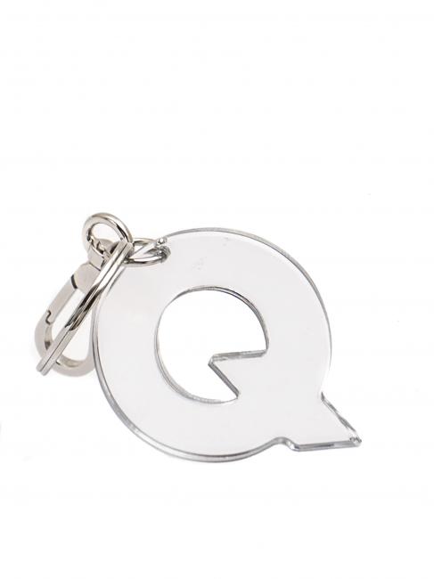 COCCINELLE LETTERA Q Plexiglass and metal key ring SILVER - Key holders