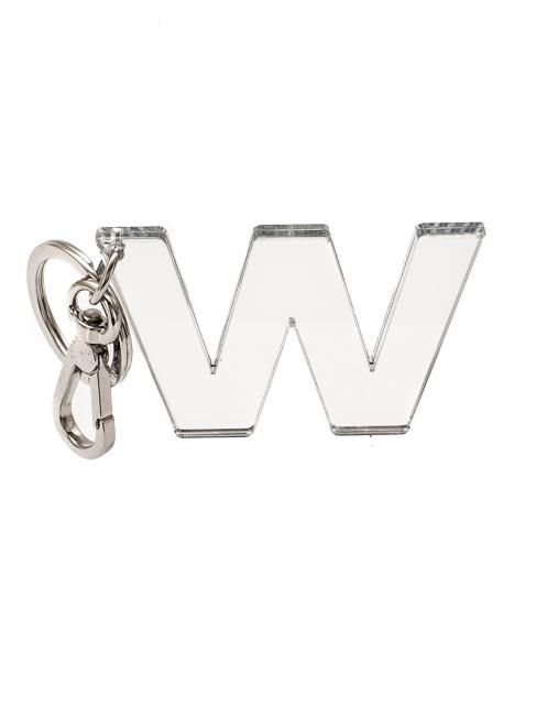 COCCINELLE LETTERA W Plexiglass and metal key ring SILVER - Key holders