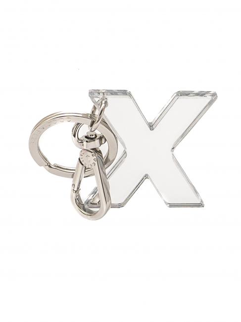 COCCINELLE LETTERA X Plexiglass and metal key ring SILVER - Key holders