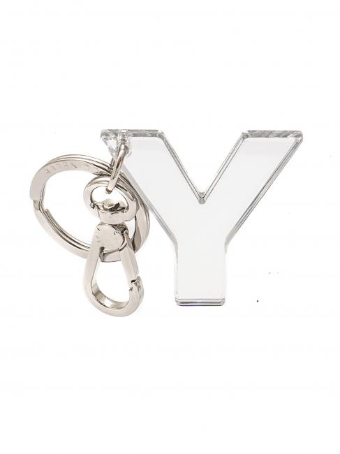 COCCINELLE LETTERA Y Plexiglass and metal key ring SILVER - Key holders