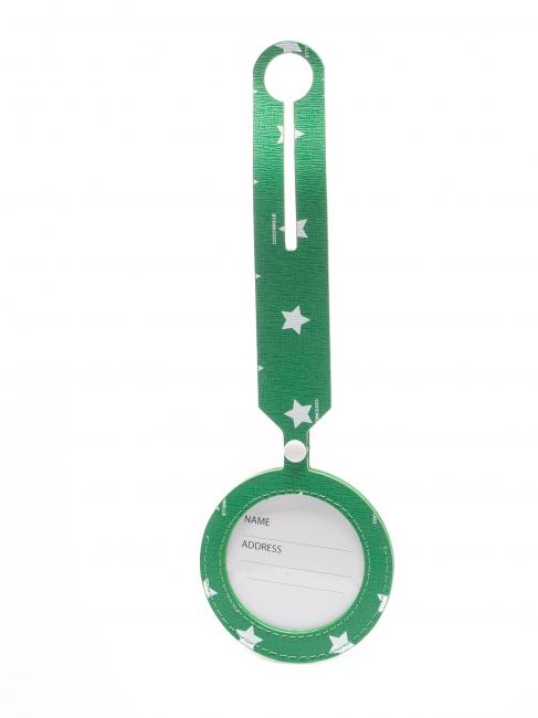 COCCINELLE ROUND STAR Address holder in saffiano leather to the / green - Key holders