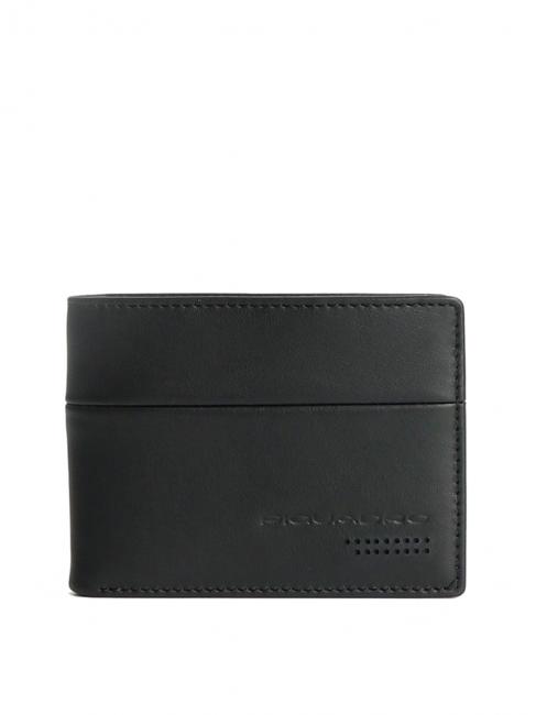 PIQUADRO URBAN Horizontal leather wallet Black - Men’s Wallets