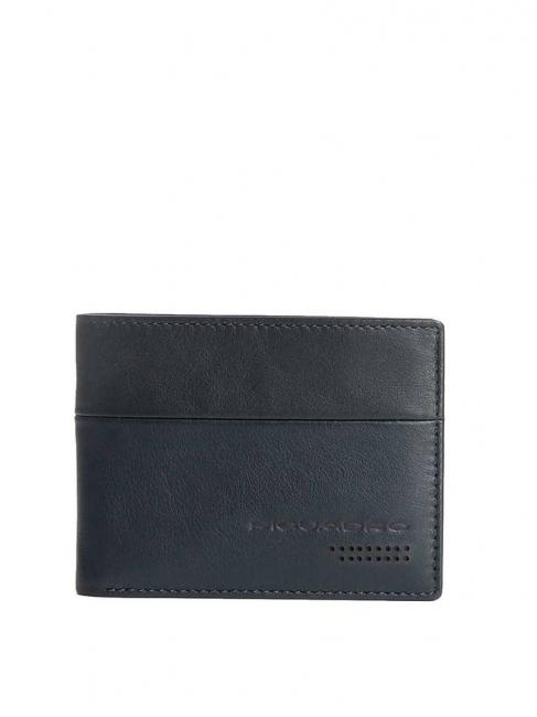 PIQUADRO URBAN Horizontal leather wallet blue - Men’s Wallets