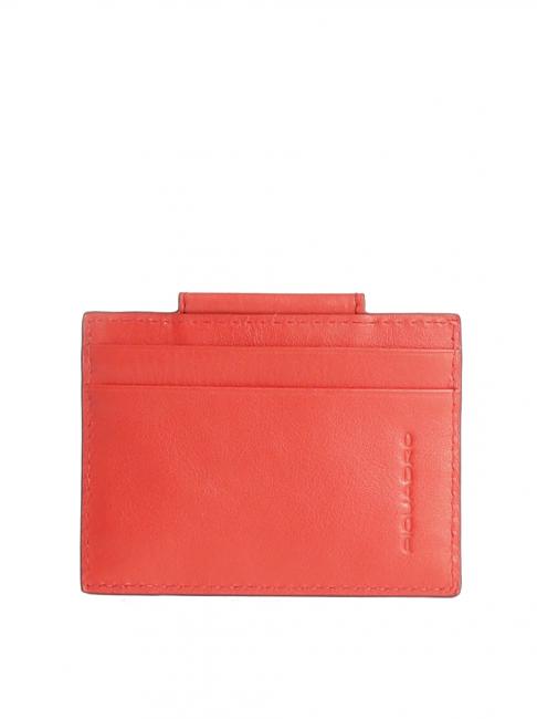 PIQUADRO URBAN Credit card holder in leather RED - Men’s Wallets