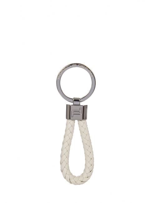 PORSCHE DESIGN LEATHER CORD Made in Italy keychain white - Key holders
