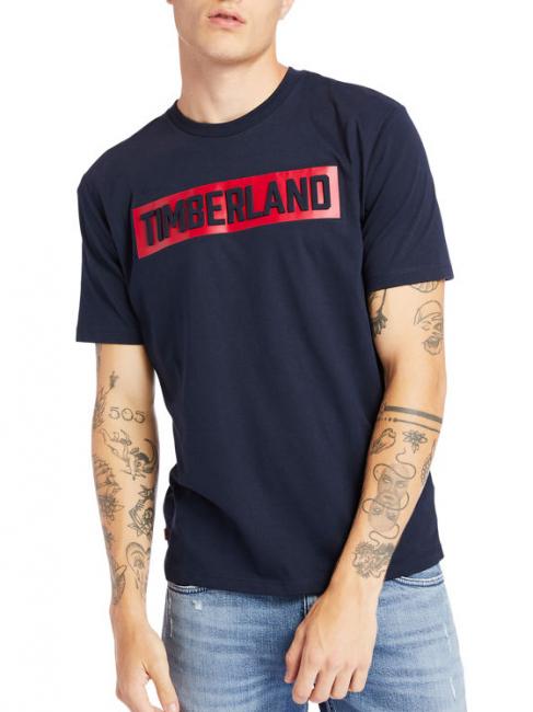 TIMBERLAND SS 3D EMBOSSED Embossed logo T-shirt dark sapphire - T-shirt