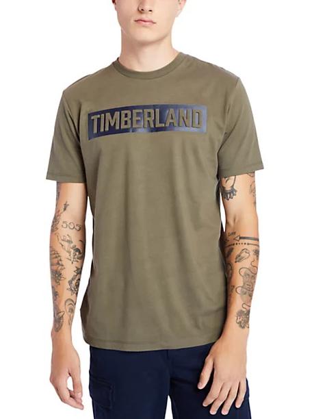 TIMBERLAND SS 3D EMBOSSED Embossed logo T-shirt grapleaf - T-shirt