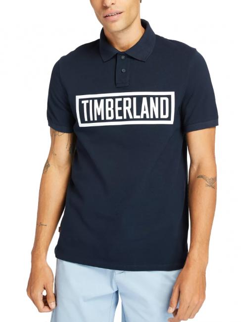 TIMBERLAND 3D LOGO Short sleeve polo shirt dark sapphire - Polo shirt