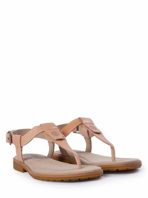 TIMBERLAND CHICAGO RIVERSIDE Thong Flat leather sandals cameo rose - Women’s shoes