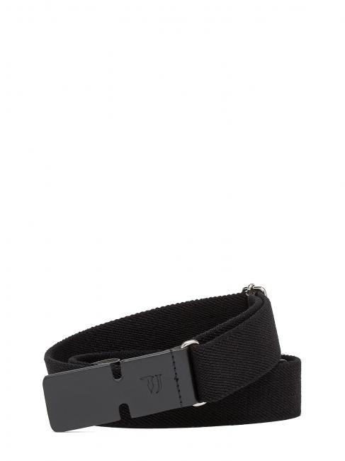 TRUSSARDI ELASTIC ALPI Fabric belt BLACK - Belts