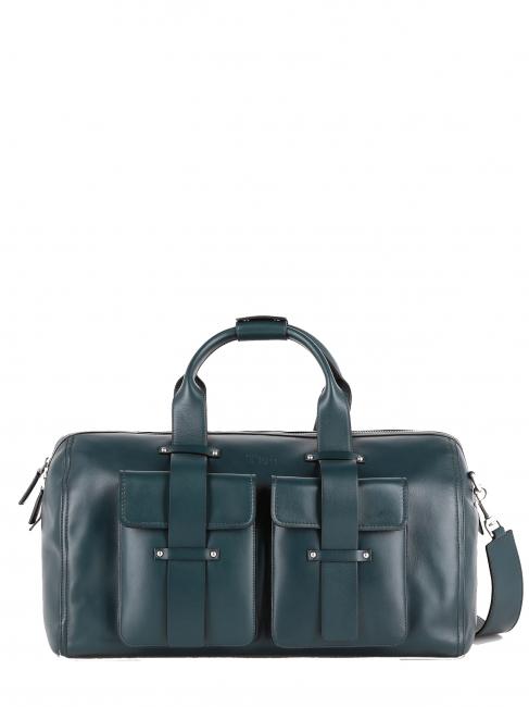 TRUSSARDI POCKET Boston Bag  Travel bag in leather green - Duffle bags